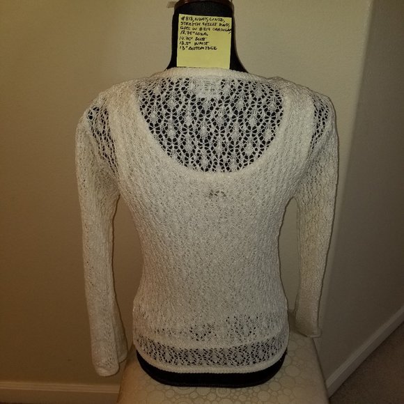 🌍#819 NWOT Columbia PS White Eyelet Cotton Cardigan - Picture 4 of 16